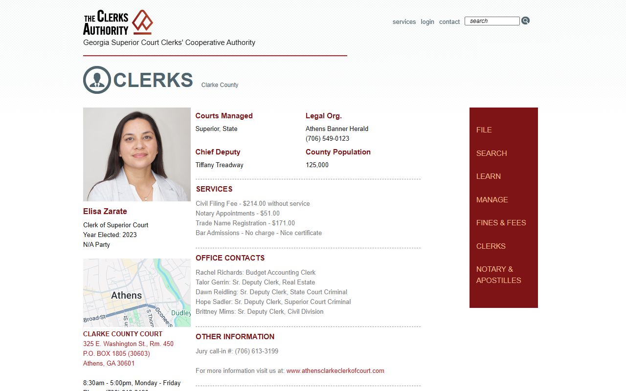 Clarke County clerk records GSCCCA profile