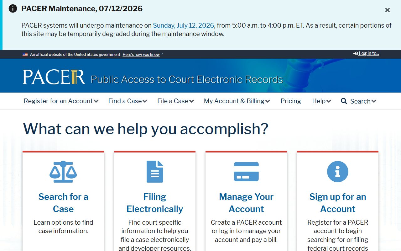 Clarke County Superior Court federal PACER access