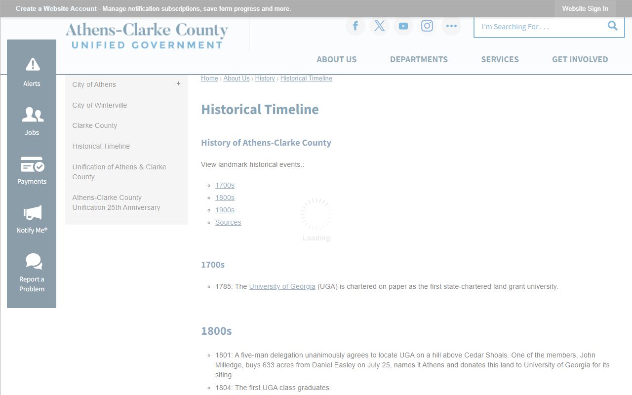 Clarke County court records and Athens-Clarke historical timeline