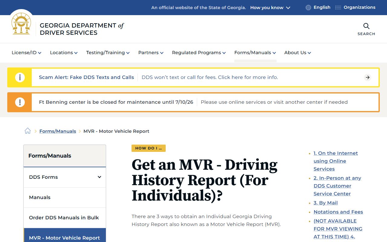 Clarke County traffic court records Georgia DDS MVR instructions